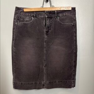 Dark Gray Corduroy Skirt